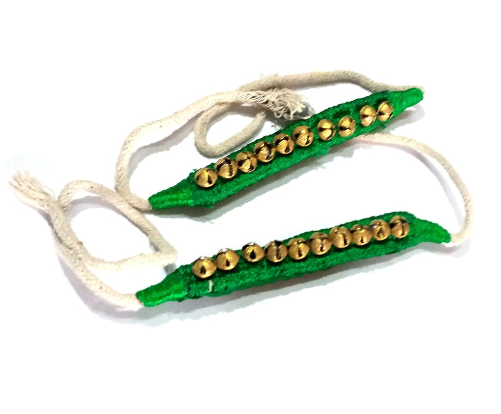 Nawani Ghungroo 10 Bells 1.6 Cm, Dancing Bells Anklets (1 Pair) - Ethnic Shoes | Buy online on ZillyBuy