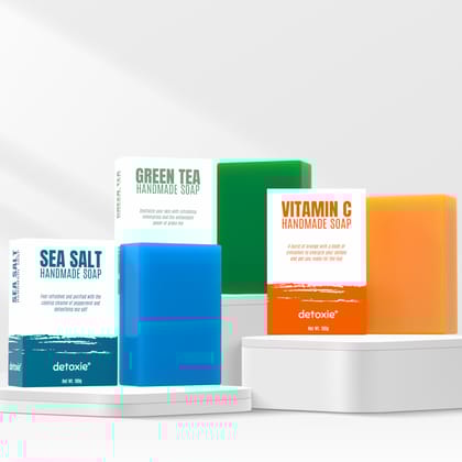 Handmade Soaps Combo - Vitamin C, Green Tea & Sea Salt