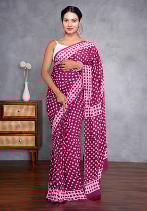 Jaipur Hand Block Print Saree