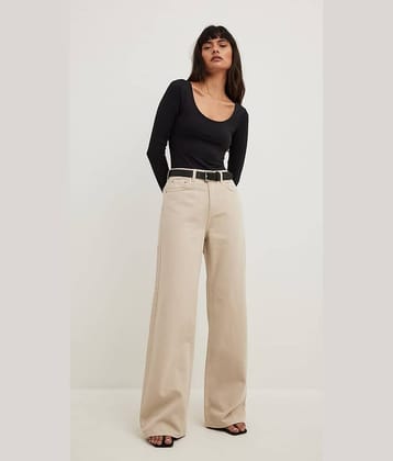 9x denims Women's Baggy Fit High-Rise Jeans ( Cream )