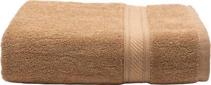 Furnofy Cotton 450 GSM Bath Towel Beige (Pack Of 1)