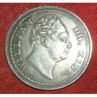 British India William IIII,King. 1834 One Rupee East India Company Coin