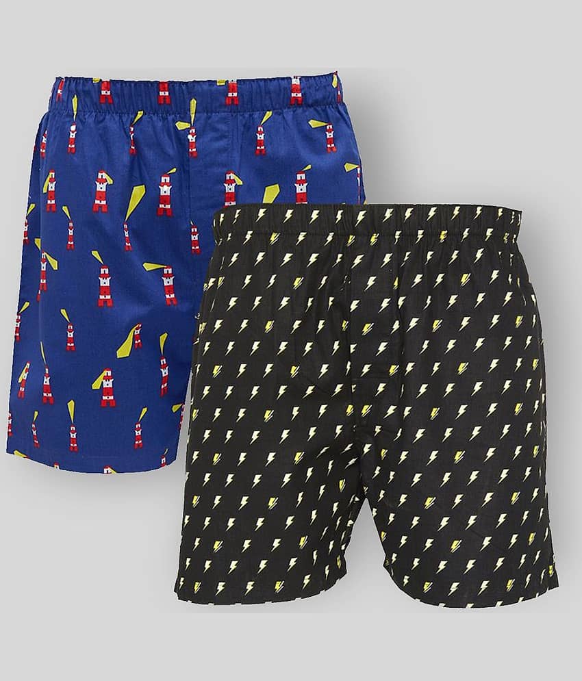 XYXX Pack of 2 Cotton Boxers For Men's ( Multicolor )