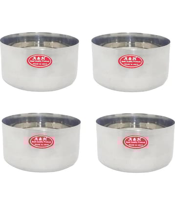 A & H ENTERPRISES 4 Pcs Stainless Steel Cereal Bowl 200 mL