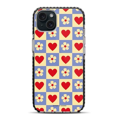Flower and Heart iPhone 15 Plus Stride Phone Case-Stride