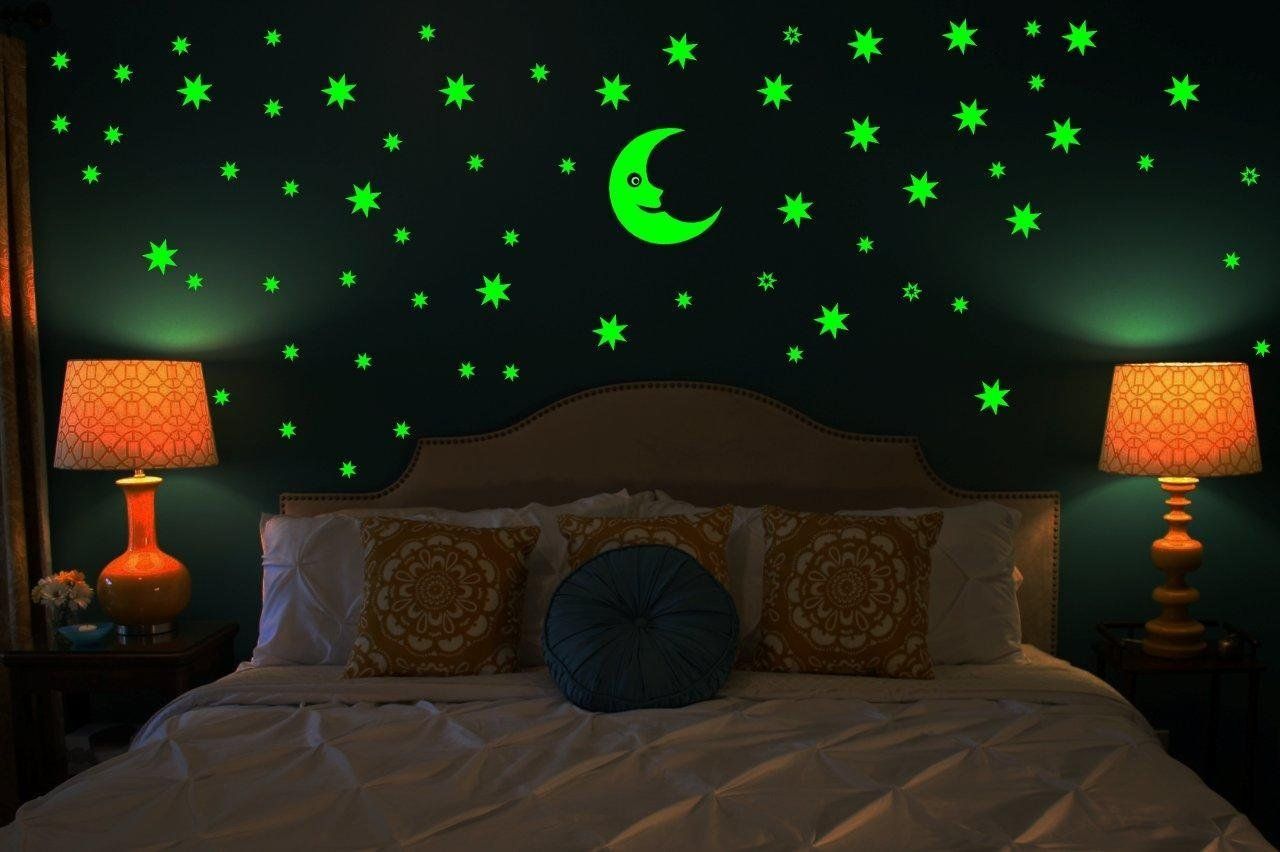 DreamKraft Galaxy of Stars Radium Glow in The Dark Wall Sticker for Kids Room and Bedroom (Pack of 4 Sheet)