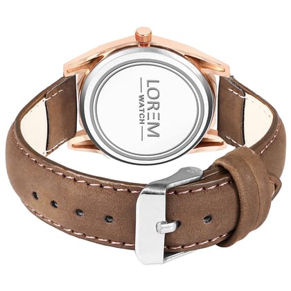 LOREM 3D Embossed Dial Analog Watch for Women-UF