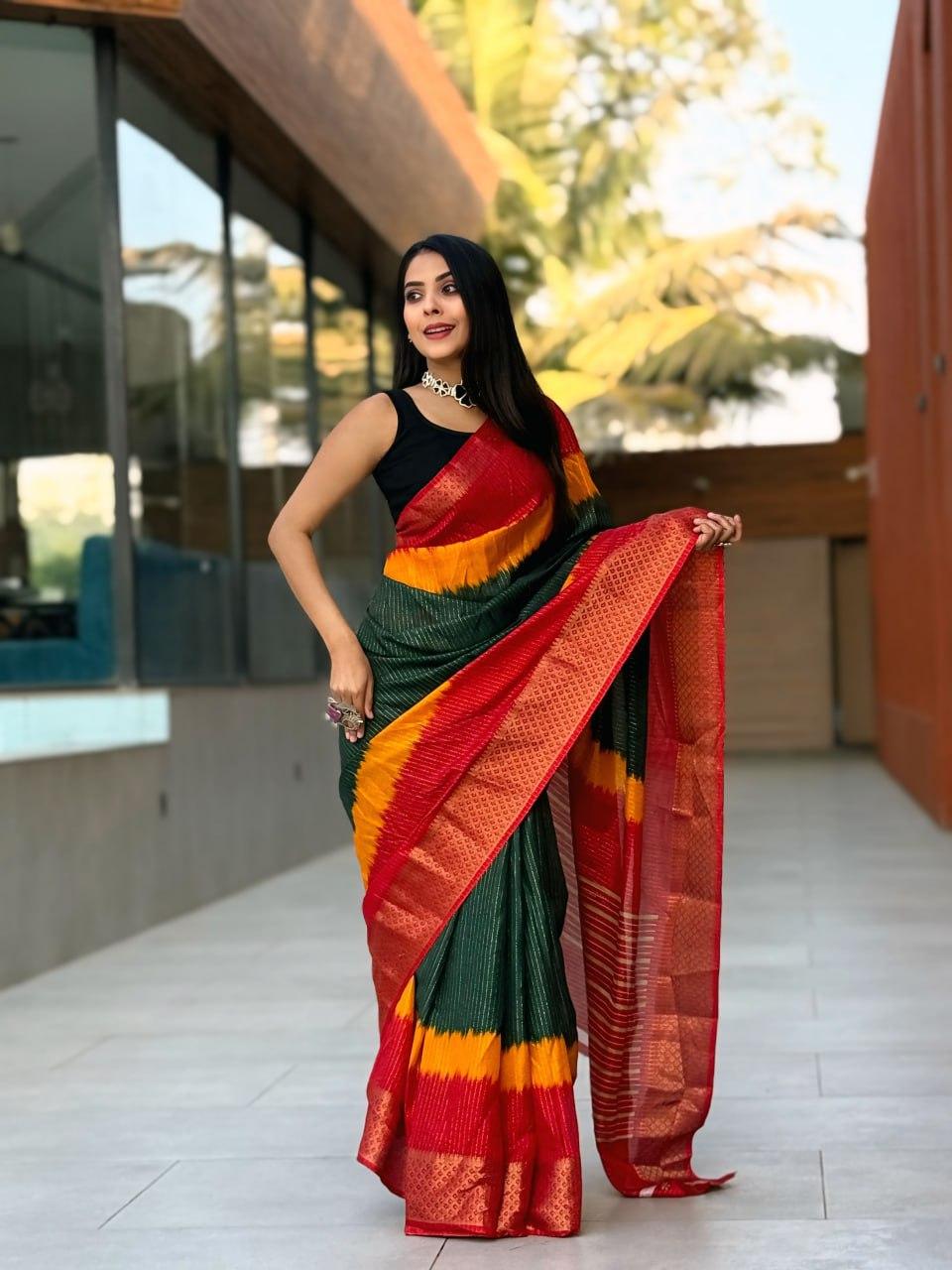 Dola silk saree party wear