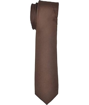 PENYAN Brown Plain Cotton Necktie