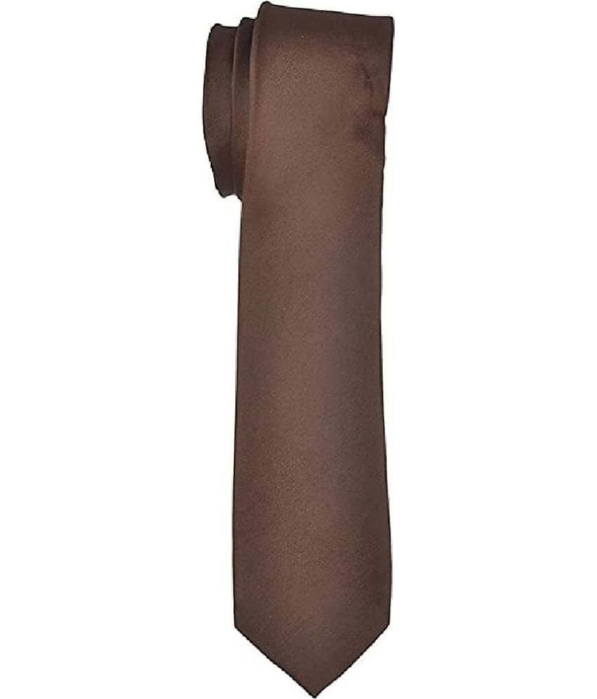 PENYAN Brown Plain Cotton Necktie