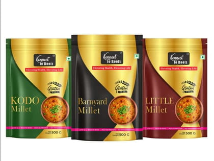 Foxtail, Litlle,  Barnyard Millet Combo Pack of 3 