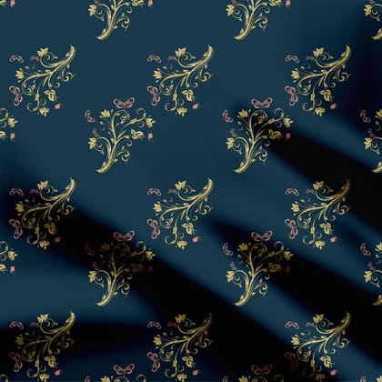 Design Floral Ogee Print Fabric-Cotton