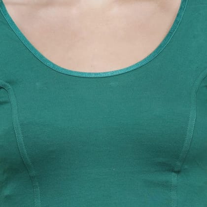 Vami Women's Cotton Stretchable Readymade Blouses - Garden Green S