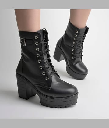 Stylestry Black Women's Ankle Length Boots