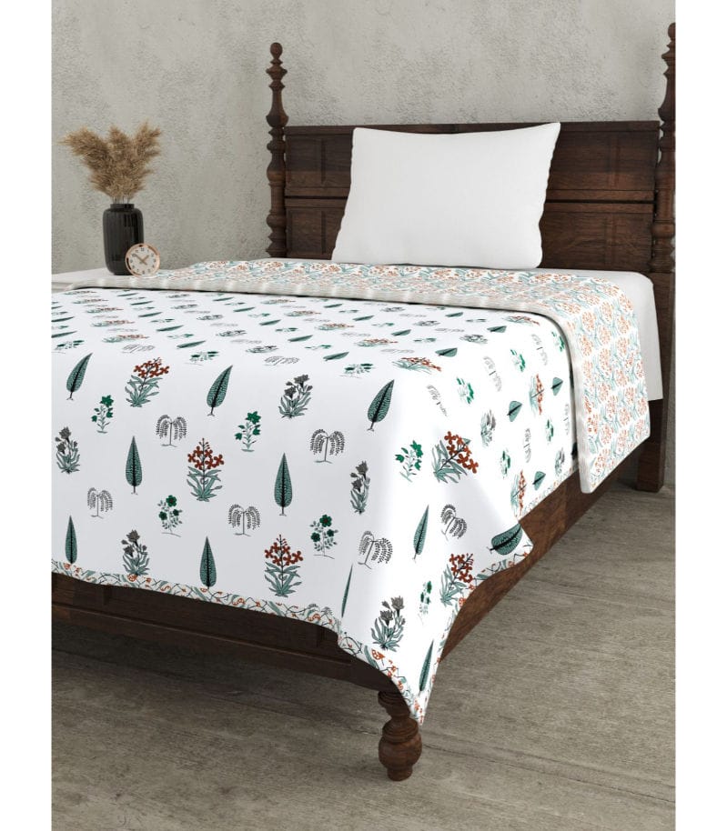 Soothing Shades Pure Cotton Dohars  Green Calm & Pacific