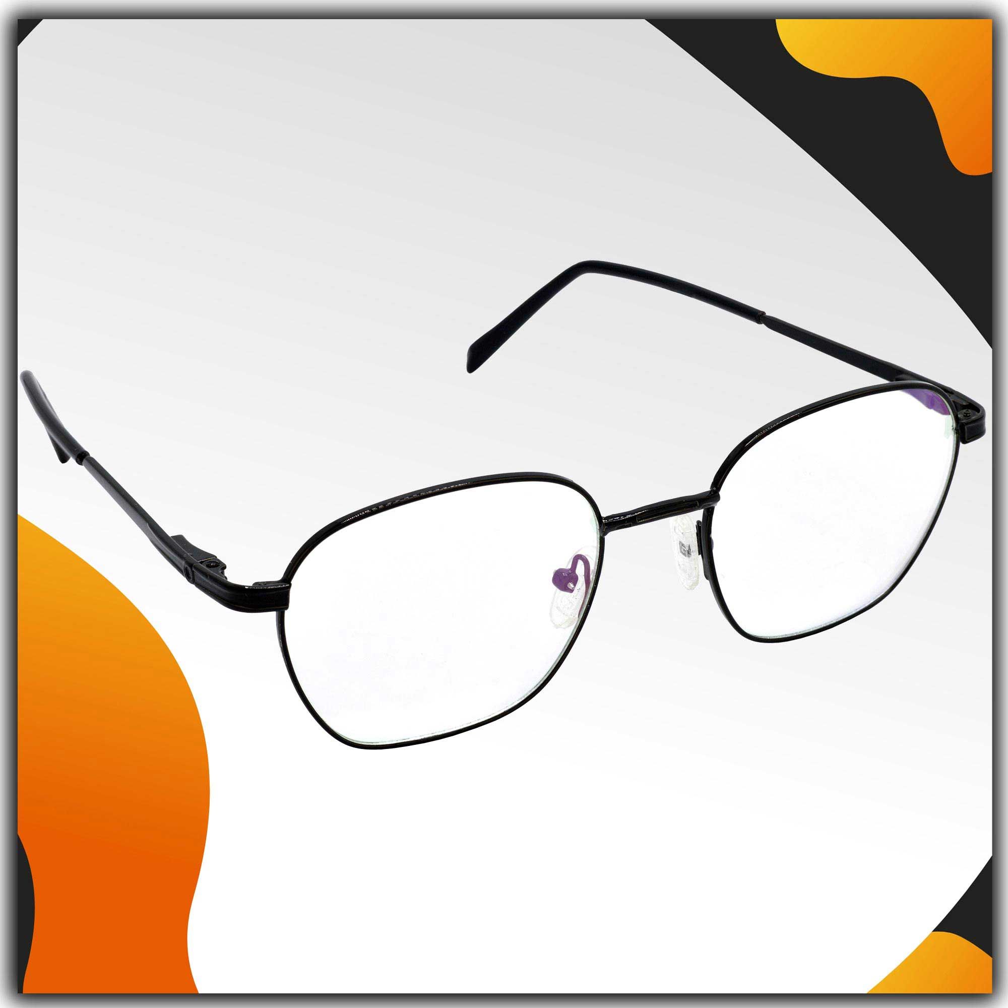 Hrinkar Metal Full Rim Rectangle Spectacles Frames for Men & Women - HFRM19013