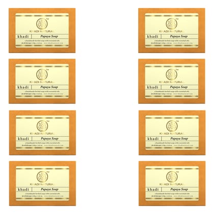 Khadi Natural Papaya Soap Combo Pack Of 8 – 125gm Each