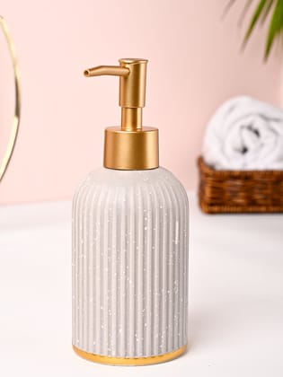 VON CASA Off-White Polyresin Soap Dispenser - 212ml
