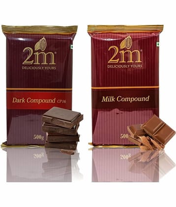 2M Dark (CP-16) & Milk Compound Slabs Assorted Chocolates 500 g