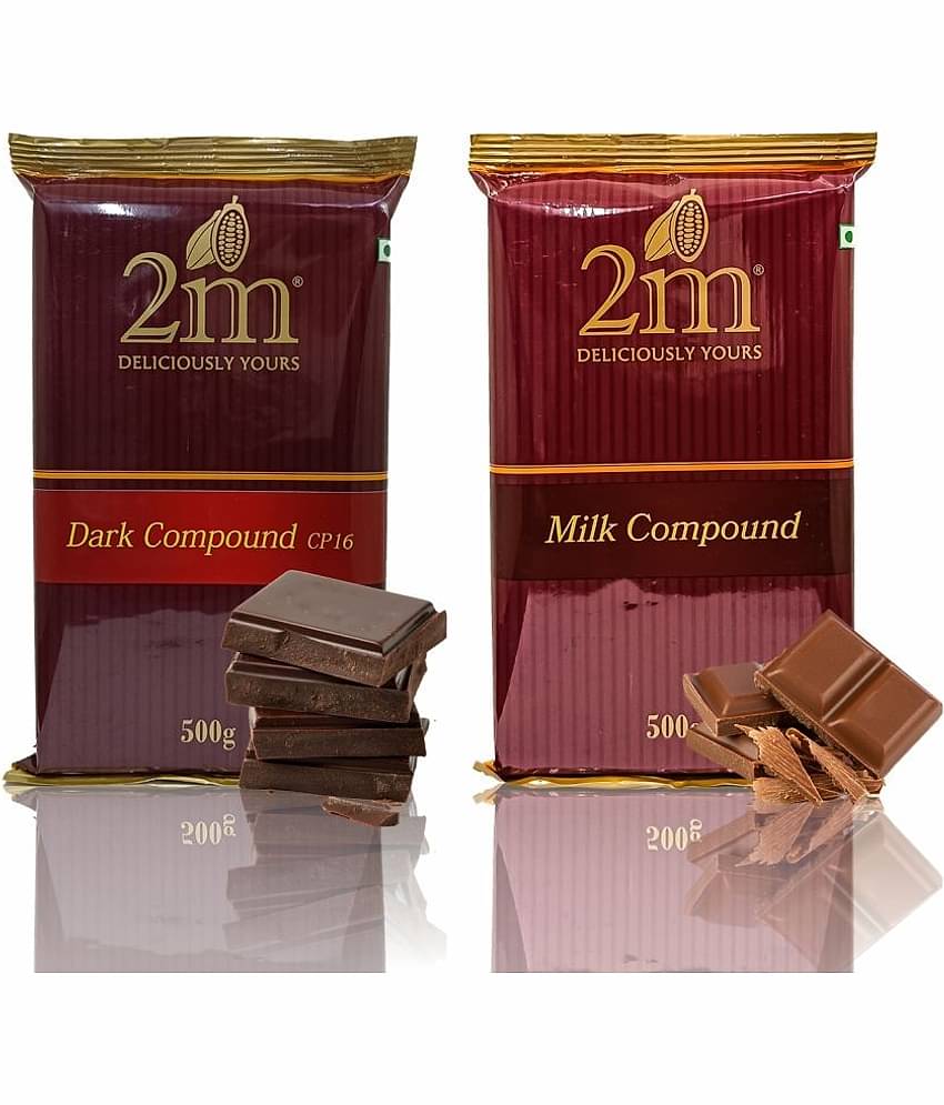 2M Dark (CP-16) & Milk Compound Slabs Assorted Chocolates 500 g