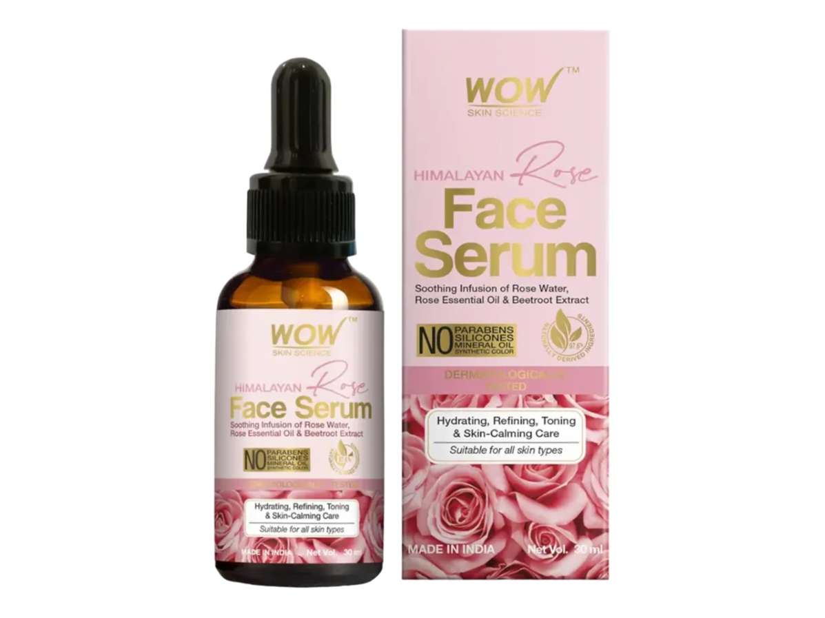 WOW Himalayan Rose Face Serum - With Rose Water, Rose Essential Oil & Beetroot Extract - For Hydrating & Toning Skin - 30ml