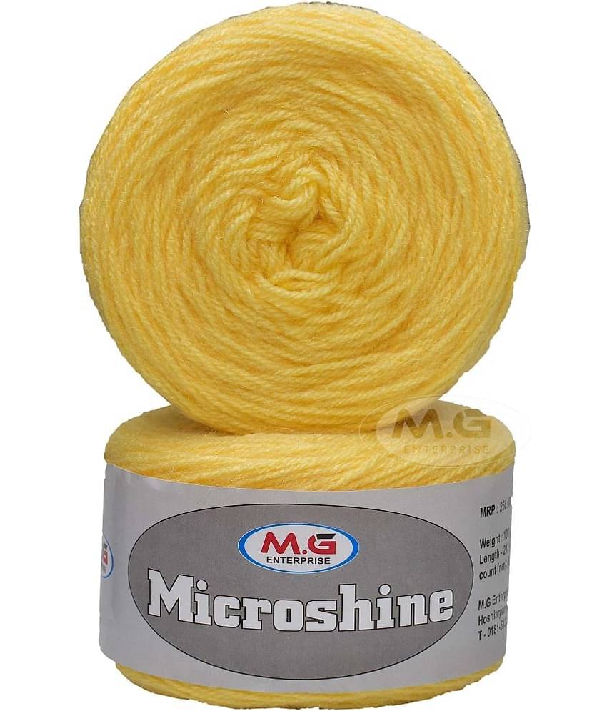 Microshine Dark Cream (200 gm)  Wool Hank Hand knitting wool / Art Craft soft fingering crochet hook yarn, needle knitting yarn thread dye T JA