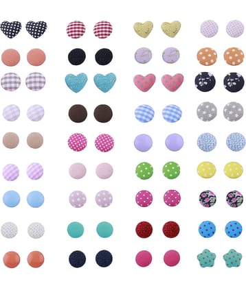 Silver Shine - Multi Color Stud Earrings ( Pack of 1 )