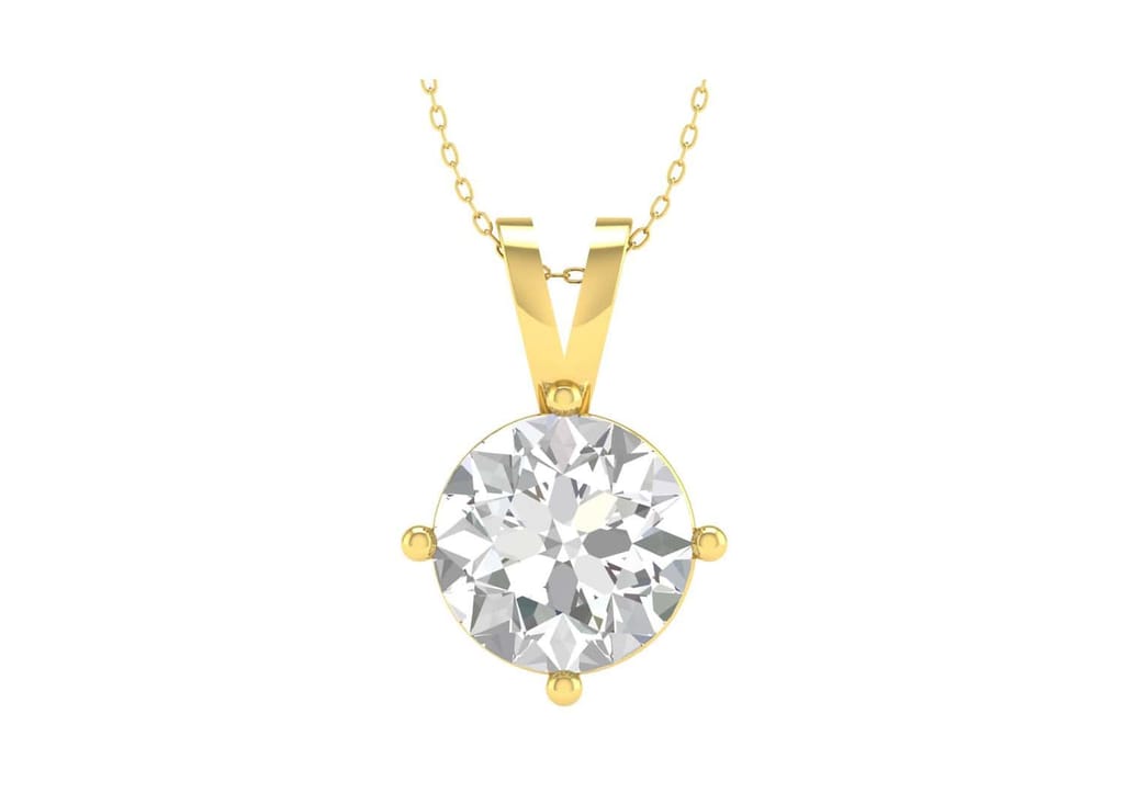 Classic Round Solitaire Necklace