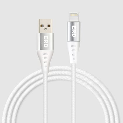 ERD UC-170 USB LIGHTNING DATA CABLE 25W-1 metre / Metal White Cable / 25 W/ 4mm