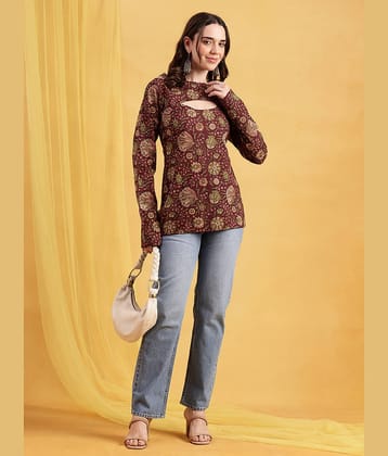 Vbuyz Women's Cotton Tunic ( Wine )