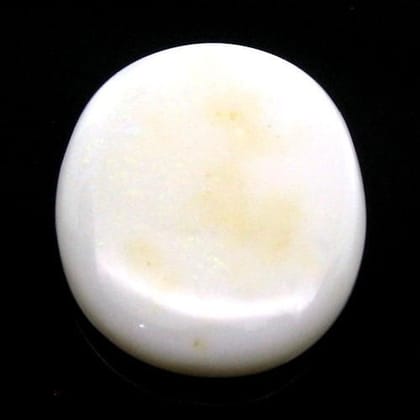 Certified 11.70Ct Natural Untreated White Opal Oval Cabochon Gemstone