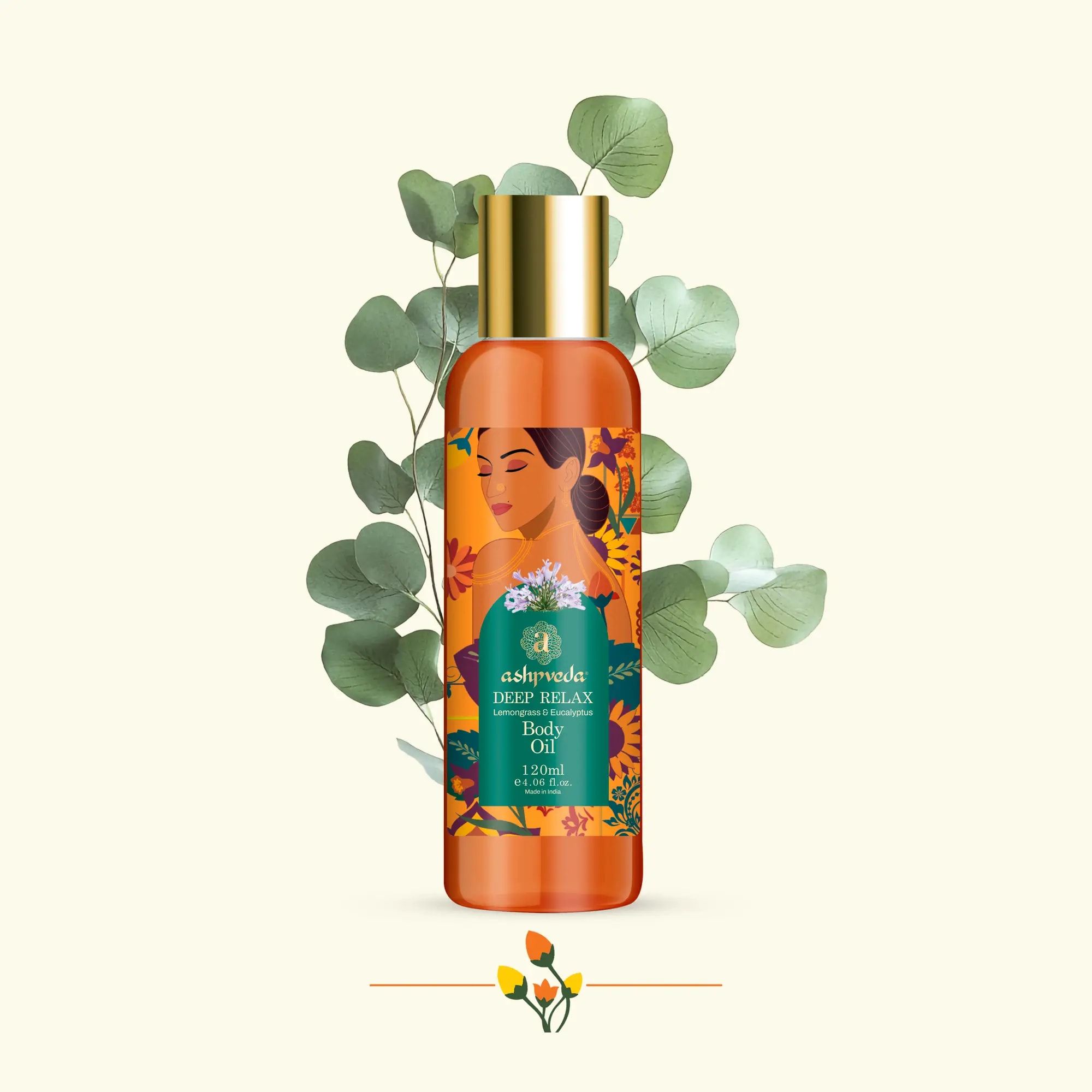 ashpveda Deep Relax Body Oil-Lemongrass & Eucalyptus