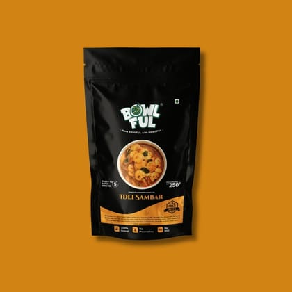 Bowlful Idli Sambar - 50g Net, Soft Idlis with Spiced Lentil Stew