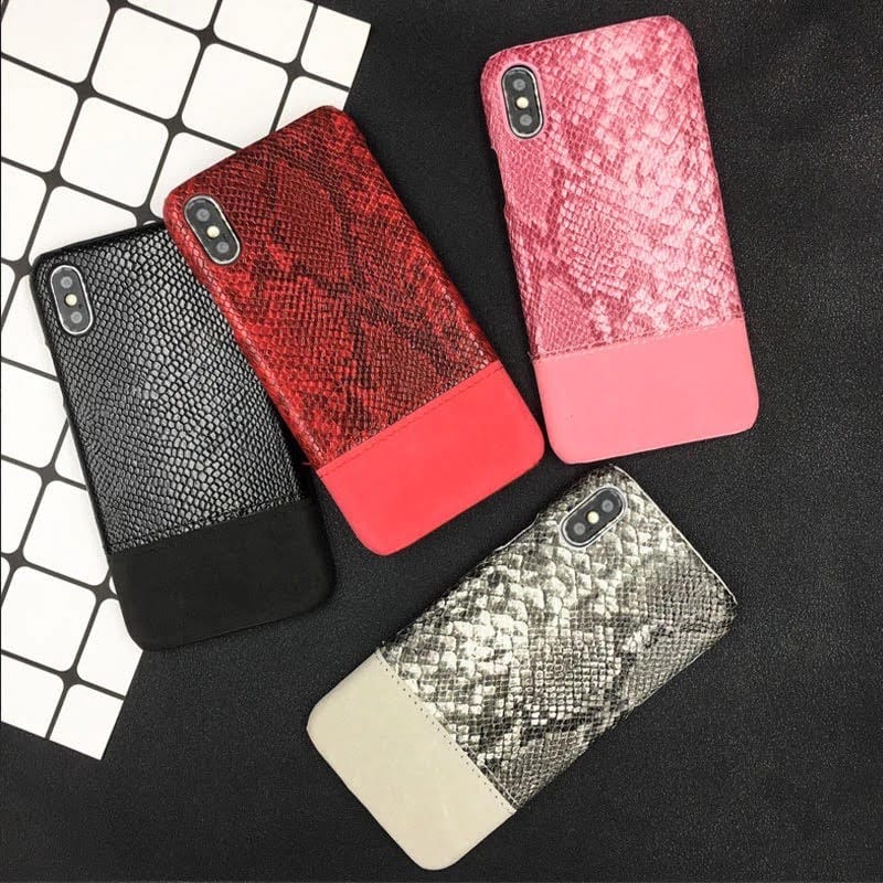 Leather Crocodile Case For iPhone X XS-iPhone X / iPhone XS / Red