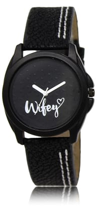 LOREM Black Wifey Analog Watch for Women LR234-UF LOREM Black Wifey Analog Watch for Women LR234-UF