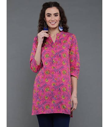 Antaran Women's Cotton Regular Top ( Pink )