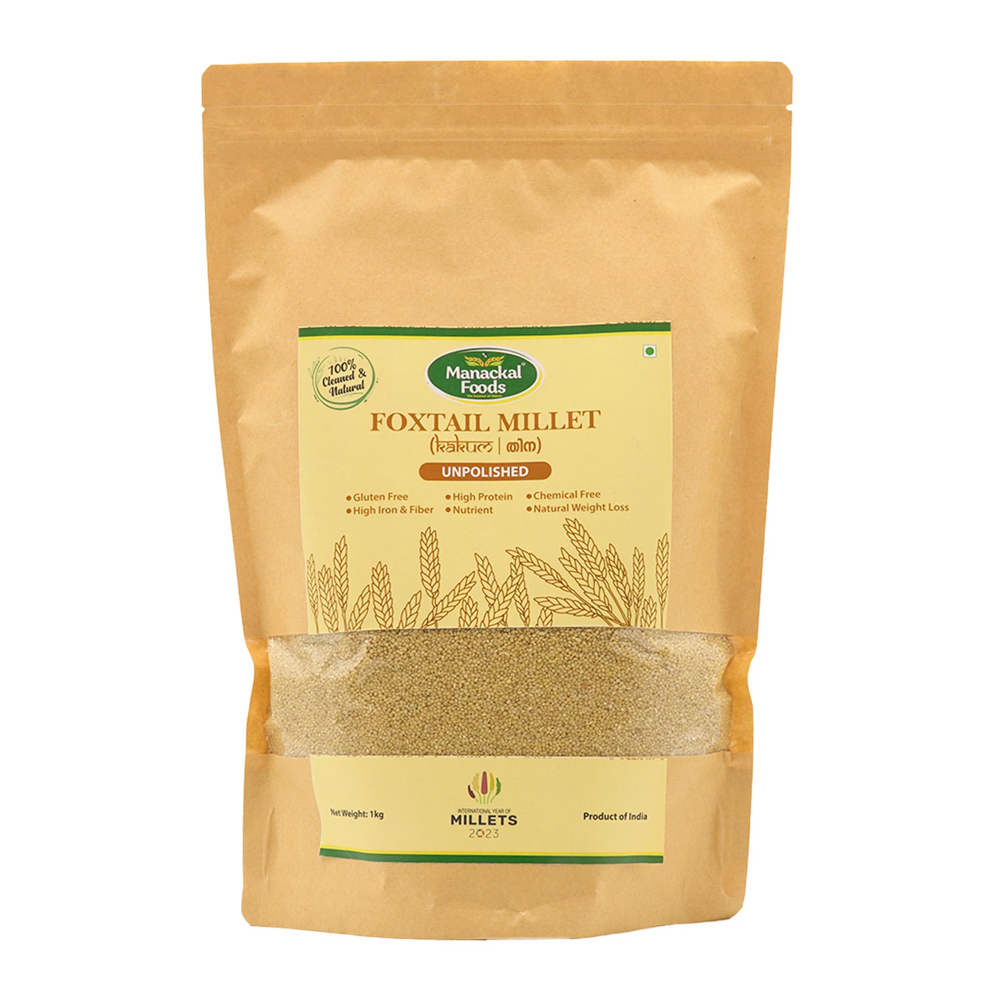 Foxtail Millet | Whole Grain 1kg | Natural & Unpolished | Gluten-Free Superfood | High in Fiber & Protein | 1kg