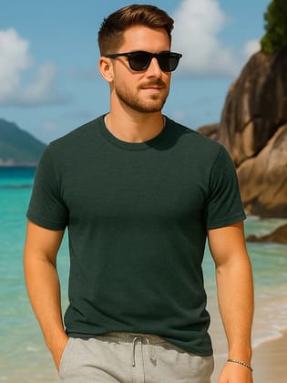 Classic Crew in Forest Melange-S