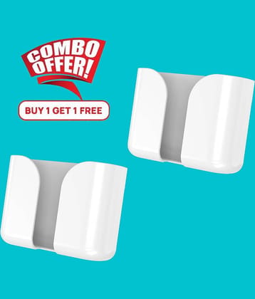 ELV Wall Mount Phone Holder | Smartphone Wall Mount Stand with Strong Adhesive | Anti-Slip Silicone, Cable Slot for Easy Charging