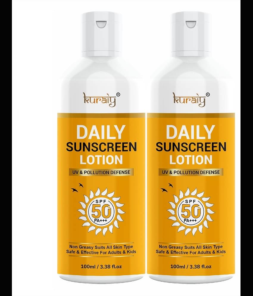 KURAIY SPF 50 PA+++ Sunscreen UV Lotion sunblock 75ML PACK OF 2