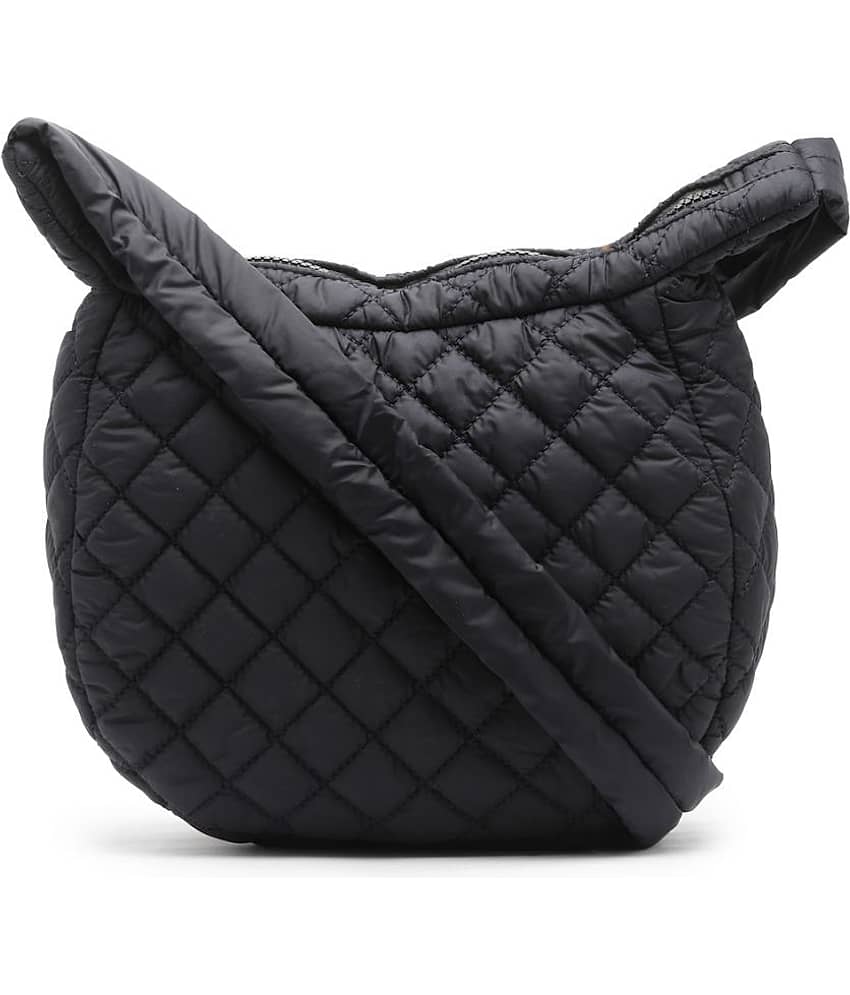 Anekaant Sling Bag Polyster Set of 1 ( Black )