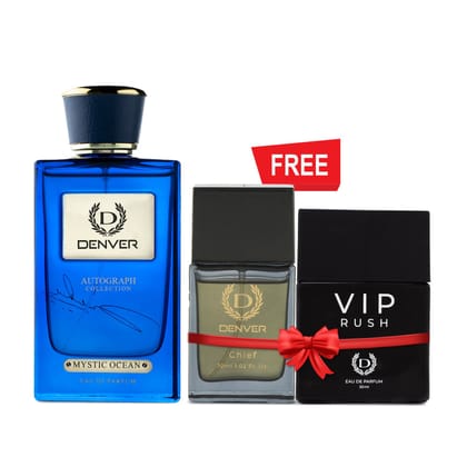 SRK Autograph Perfume collection Mystic Ocean 100ml | Free Chief & Vip Rush perfume 30ml