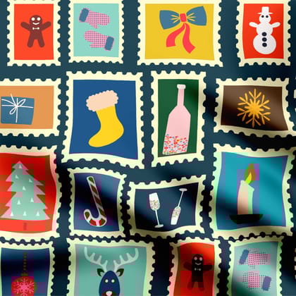 Christmas party Satin Fabric