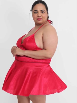 Plus Size Hot Short Red Bikini Dress for Honeymoon BB35C