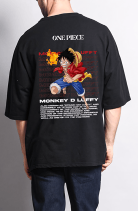 One Piece "Luffy" Oversized Premium Oversized Premium T shirt-S