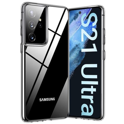 JGD PRODUCTS for Samsung Galaxy S21 Ultra Premium Transparent Hybrid Soft Slim Dust Proof Back Case Cover with Camera Protection JGD PRODUCTS for Samsung Galaxy S21 Ultra Premium Transparent Hybrid Soft Slim Dust Proof Back Case Cover with Camera Protect