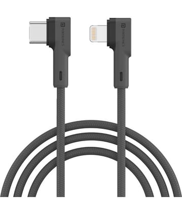 Portronics Konnect L Type-C to 8 Pin Cable:Type-C to 8 Pin USB PD Cable ,Grey (POR 1438)