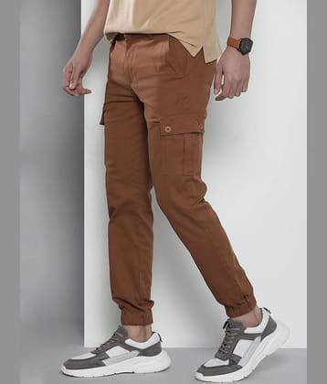 The Indian Garage Co. Slim Flat Men's Cargos - Coffee ( Pack of 1 )