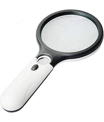 3 LED Light 3X & 45x Handheld Magnifier, Reading Magnifying Glass Lens Jewelry Loupe, Book and Newspaper Reading, Insect and Hobby Observation, Classroom Science Magnifier Glass with Light