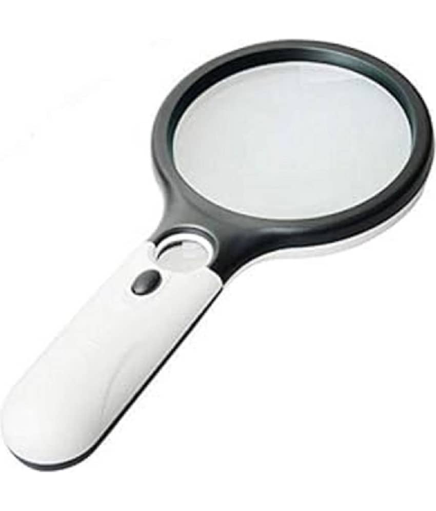 3 LED Light 3X & 45x Handheld Magnifier, Reading Magnifying Glass Lens Jewelry Loupe, Book and Newspaper Reading, Insect and Hobby Observation, Classroom Science Magnifier Glass with Light